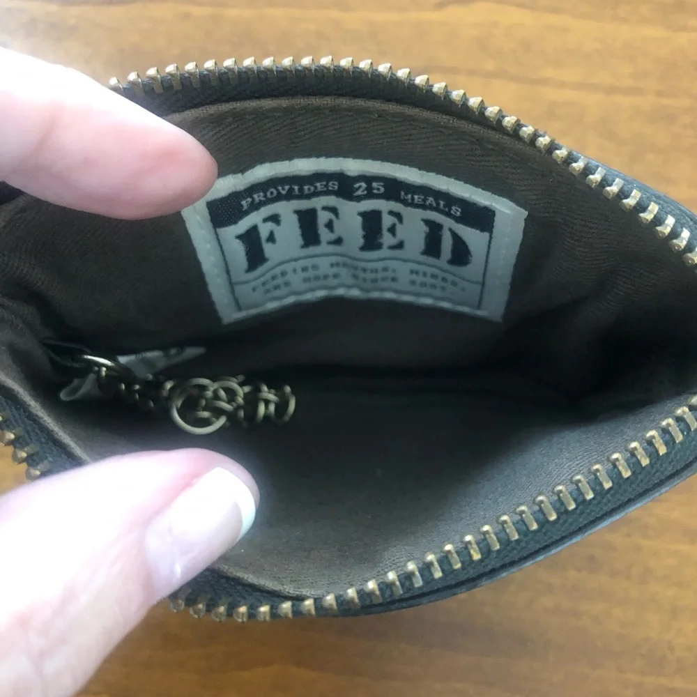 FEED - LEATHER MINI WALLET + BLACK